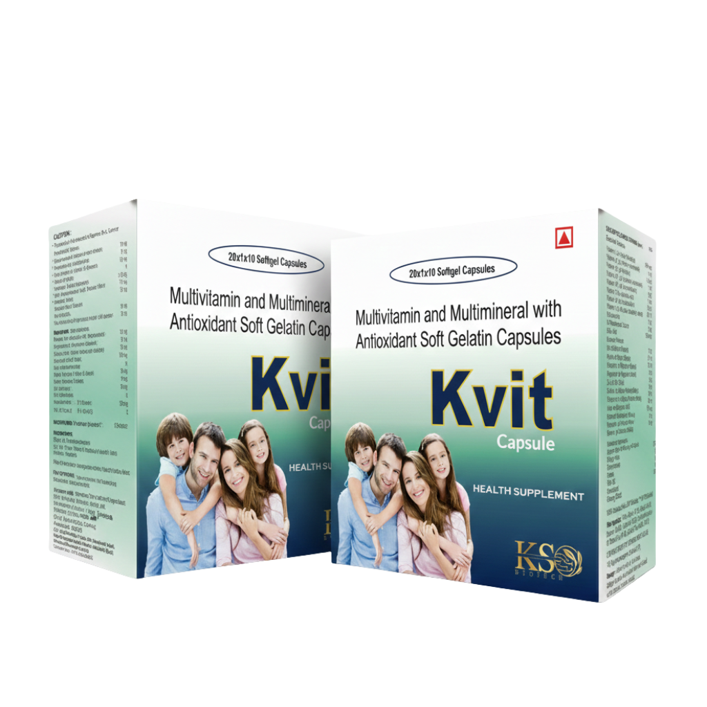 KS Biotech - Kvit Capsule - Composition: Multivitamin and Multimineral with Antioxidant Soft Gelatin Capsules